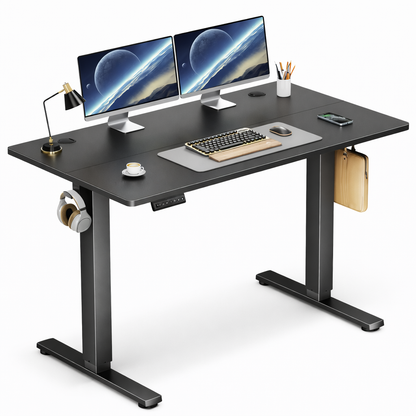 VinaStores Electric Standing Desk – Height Adjustable Sit Stand Desk with 3 Memory Presets, Child Lock, Quiet Motor & Cable Management for Home Office
